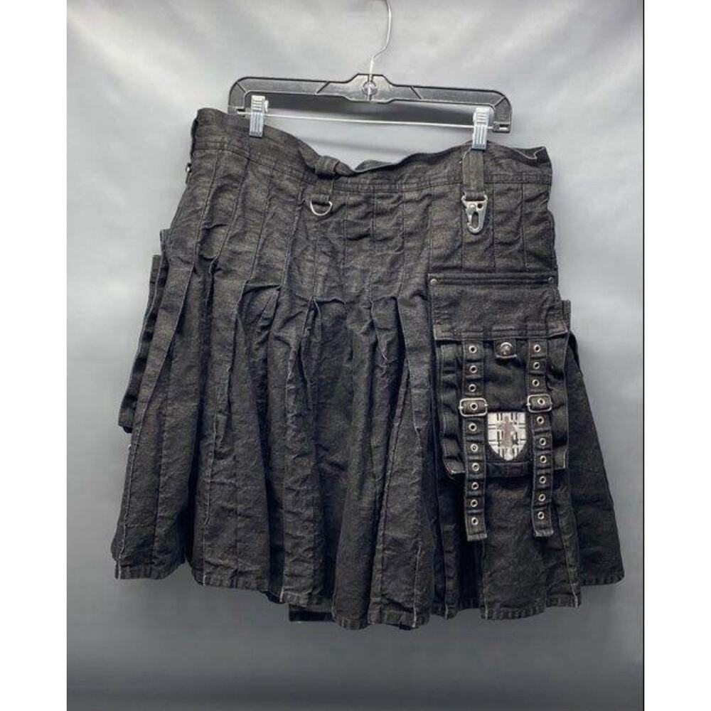 Damn Near Kilt Em Skirt Men’s L/XL Black Utility Kilt Tactical Heavy Duty 40x22